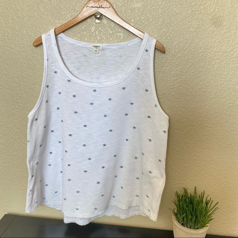 Dylan by True‎ grit waffle knit tank top stars